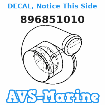 896851010 DECAL, Notice This Side Up Mercury 