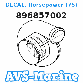 896857002 DECAL, Horsepower (75) Mercury 
