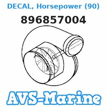 896857004 DECAL, Horsepower (90) Mercury 