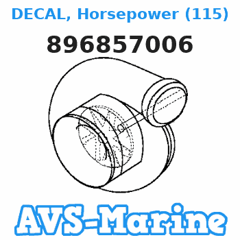 896857006 DECAL, Horsepower (115) Mercury 