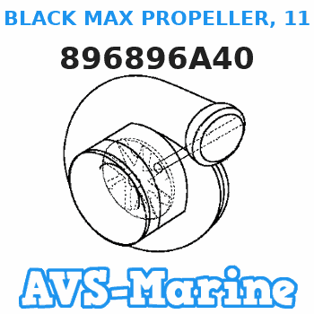 896896A40 BLACK MAX PROPELLER, 11 Pitch- Aluminum Mercury 