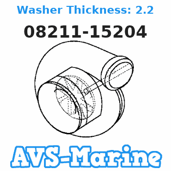 08211-15204 Washer Thickness: 2.2 Suzuki 