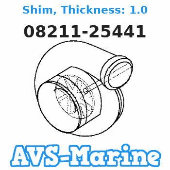 08211-25441 Shim, Thickness: 1.0 Suzuki 