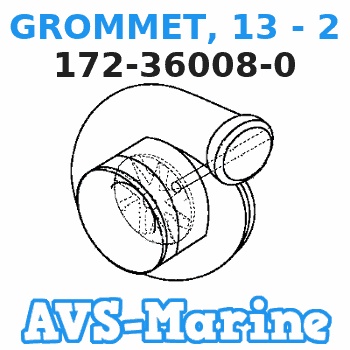 172-36008-0 GROMMET, 13 - 2 Tohatsu 