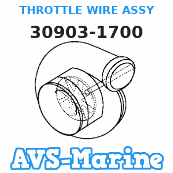 30903-1700 THROTTLE WIRE ASSY Tohatsu 