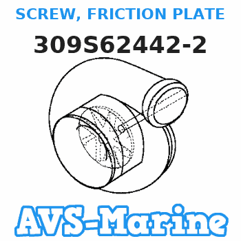 309S62442-2 SCREW, FRICTION PLATE Tohatsu 