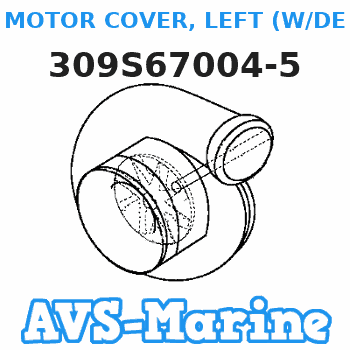 309S67004-5 MOTOR COVER, LEFT (W/DECAL) Tohatsu 