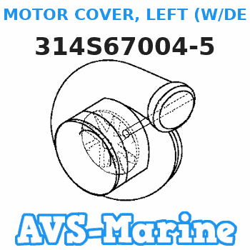 314S67004-5 MOTOR COVER, LEFT (W/DECAL) Tohatsu 