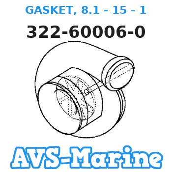322-60006-0 GASKET, 8.1 - 15 - 1 Tohatsu 