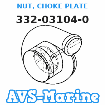 332-03104-0 NUT, CHOKE PLATE Tohatsu 