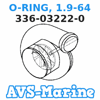 336-03222-0 O-RING, 1.9-64 Tohatsu 