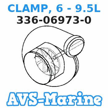 336-06973-0 CLAMP, 6 - 9.5L Tohatsu 