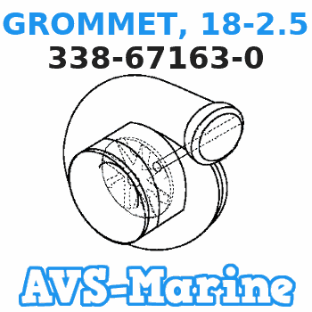 338-67163-0 GROMMET, 18-2.5 Tohatsu 