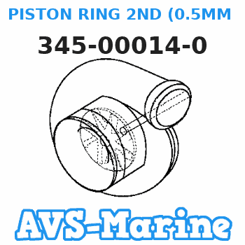 345-00014-0 PISTON RING 2ND (0.5MM O/S) Tohatsu 