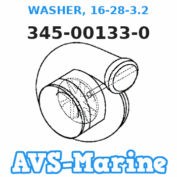 345-00133-0 WASHER, 16-28-3.2 Tohatsu 