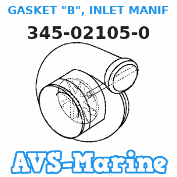 345-02105-0 GASKET "B", INLET MANIFOLD Tohatsu 