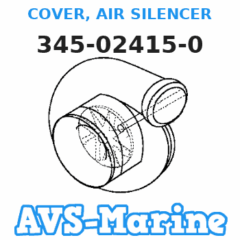 345-02415-0 COVER, AIR SILENCER Tohatsu 