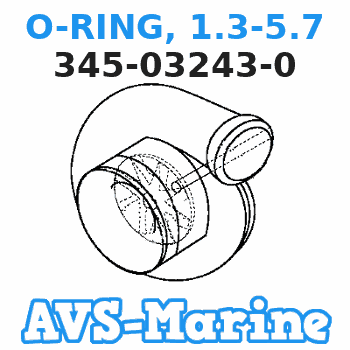 345-03243-0 O-RING, 1.3-5.7 Tohatsu 