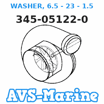 345-05122-0 WASHER, 6.5 - 23 - 1.5 Tohatsu 