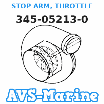 345-05213-0 STOP ARM, THROTTLE Tohatsu 
