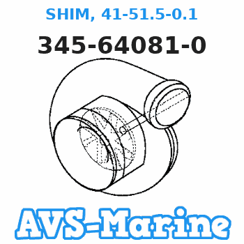 345-64081-0 SHIM, 41-51.5-0.1 Tohatsu 