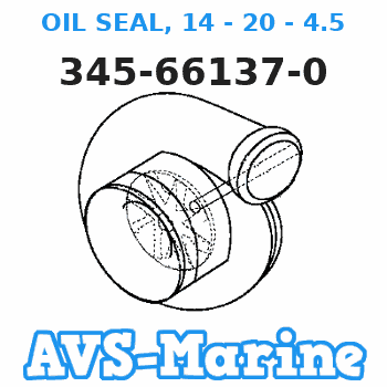 345-66137-0 OIL SEAL, 14 - 20 - 4.5 Tohatsu 
