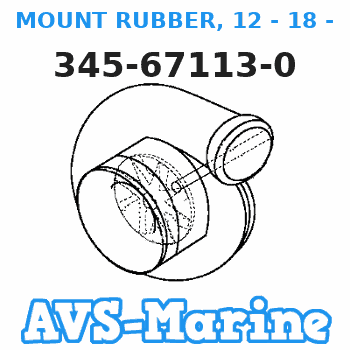 345-67113-0 MOUNT RUBBER, 12 - 18 - 2.5 Tohatsu 