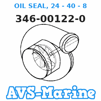 346-00122-0 OIL SEAL, 24 - 40 - 8 Tohatsu 