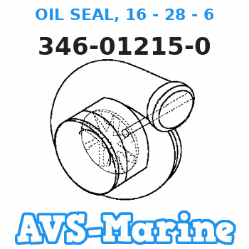346-01215-0 OIL SEAL, 16 - 28 - 6 Tohatsu 