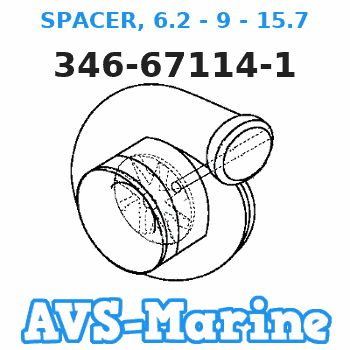 346-67114-1 SPACER, 6.2 - 9 - 15.7 Tohatsu 
