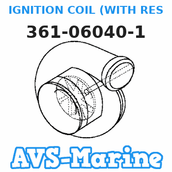 361-06040-1 IGNITION COIL (WITH RESISTANCE CAP) Tohatsu 