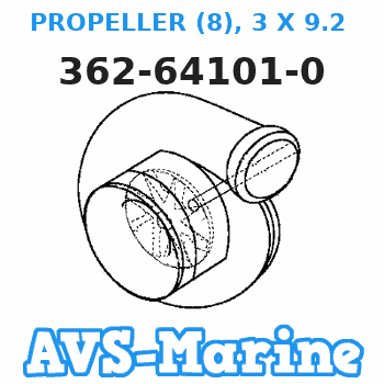 362-64101-0 PROPELLER (8), 3 X 9.2 X 9.1 Tohatsu 