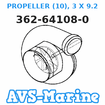 362-64108-0 PROPELLER (10), 3 X 9.2 X 9.8 Tohatsu 