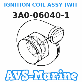 3A0-06040-1 IGNITION COIL ASSY (WITH RESISTANCE CAP) Tohatsu 
