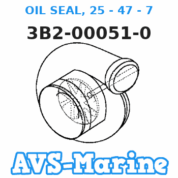 3B2-00051-0 OIL SEAL, 25 - 47 - 7 Tohatsu 