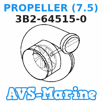3B2-64515-0 PROPELLER (7.5) Tohatsu 