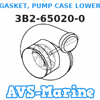 3B2-65020-0 GASKET, PUMP CASE LOWER Tohatsu 