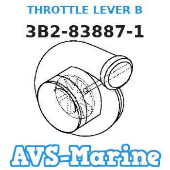 3B2-83887-1 THROTTLE LEVER B Tohatsu 
