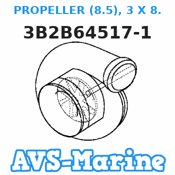 3B2B64517-1 PROPELLER (8.5), 3 X 8.9 X 8.3 Tohatsu 
