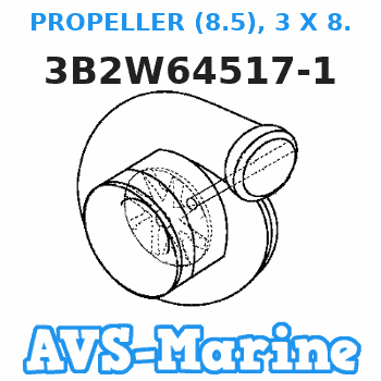 3B2W64517-1 PROPELLER (8.5), 3 X 8.9 X 8.3 Tohatsu 