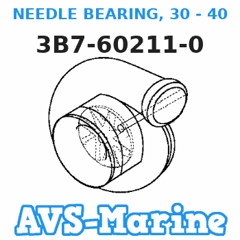 3B7-60211-0 NEEDLE BEARING, 30 - 40 - 30 Tohatsu 