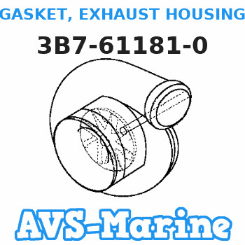 3B7-61181-0 GASKET, EXHAUST HOUSING Tohatsu 