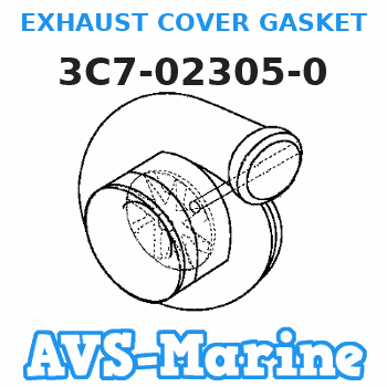 3C7-02305-0 EXHAUST COVER GASKET Tohatsu 