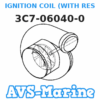 3C7-06040-0 IGNITION COIL (WITH RESISTANCE CAP) Tohatsu 