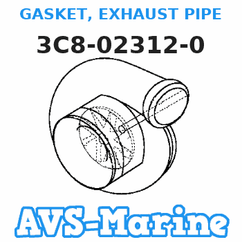 3C8-02312-0 GASKET, EXHAUST PIPE Tohatsu 
