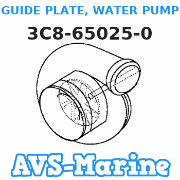 3C8-65025-0 GUIDE PLATE, WATER PUMP Tohatsu 