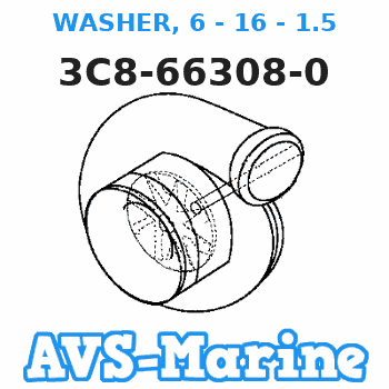 3C8-66308-0 WASHER, 6 - 16 - 1.5 Tohatsu 