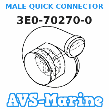 3E0-70270-0 MALE QUICK CONNECTOR Tohatsu 