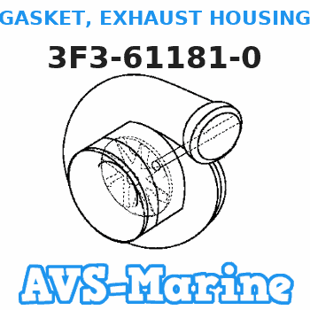 3F3-61181-0 GASKET, EXHAUST HOUSING Tohatsu 