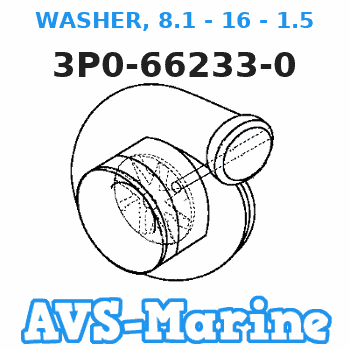 3P0-66233-0 WASHER, 8.1 - 16 - 1.5 Tohatsu 